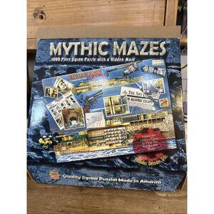 Puzzle Escape from Alcatraz-Mythic Mazes 1000 piece With Hidden Maze Decoder